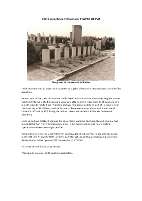 A preview of a PDF biography for Dunham, Leslie Ronald